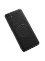 Предпазен гръб от еко кожа съвместим с MagSafe за Samsung Galaxy S23 FE - черен