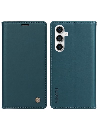Калъф за телефон от еко кожа тип портмоне за Samsung Galaxy S23 FE - зелен Калъф за телефон от еко кожа тип портмоне за Samsung Galaxy S23 FE - зелен
