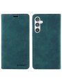 Калъф от еко кожа тип портмоне с RFID  блокираща технология за Samsung Galaxy S23 FE - зелен