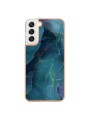 Предпазен удароустойчив гръб с мраморни шарки за Samsung Galaxy S23 - зелен