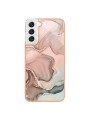 Предпазен удароустойчив гръб с мраморни шарки за Samsung Galaxy S23 - розов