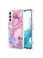 Предпазен удароустойчив гръб с мраморни шарки за Samsung Galaxy S23 - розов