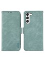 Калъф от еко кожа тип портмоне с RFID блокиране за Samsung Galaxy S23 - син