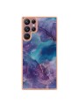 Предпазен удароустойчив гръб с мраморни шарки за Samsung Galaxy S23 Ultra - лилав