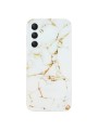 Предпазен гръб с мраморни шарки за Samsung Galaxy S24 FE - бял