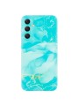 Предпазен гръб с мраморни шарки за Samsung Galaxy S24 FE - зелен