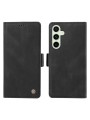 Калъф от еко кожа тип портмоне за Samsung Galaxy S24 FE - черен