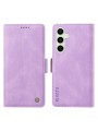 Калъф от еко кожа тип портмоне за Samsung Galaxy S24 FE - лилав
