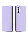 Калъф от еко кожа тип портмоне за Samsung Galaxy S24 FE - лилав