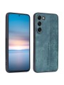 Противоплъзгащ се тънък гръб от еко кожа за Samsung Galaxy S24+ - зелен