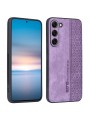 Противоплъзгащ се тънък гръб от еко кожа за Samsung Galaxy S24+ - лилав