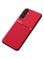 Гръб с покритие от еко кожа за Samsung Galaxy S24+ - червен