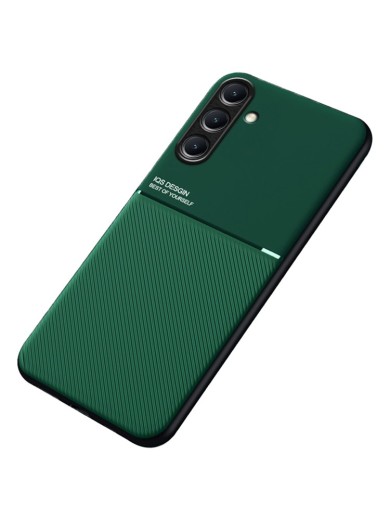 Гръб с покритие от еко кожа за Samsung Galaxy S24+ - зелен