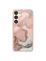 Предпазен удароустойчив гръб с мраморни шарки за Samsung Galaxy S24+ - розов