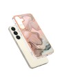 Предпазен удароустойчив гръб с мраморни шарки за Samsung Galaxy S24+ - розов