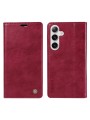 Калъф от еко кожа тип портмоне за Samsung Galaxy S24+ - червен