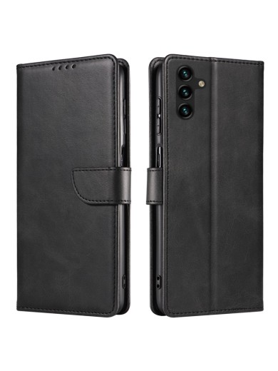 Калъф от еко кожа тип портмоне за Samsung Galaxy S24+ - черен