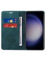 Калъф от еко кожа тип портмоне с RFID  блокираща технология за Samsung Galaxy S24+ - зелен