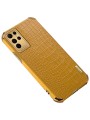 Предпазен гръб с галванично покритие за Samsung Galaxy S24 Ultra - жълт