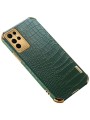 Предпазен гръб с галванично покритие за Samsung Galaxy S24 Ultra - зелен