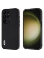 Устойчив при удар гръб от еко кожа за Samsung Galaxy S24 Ultra - черен