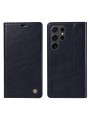 Калъф от еко кожа тип портмоне за Samsung Galaxy S24 Ultra - син