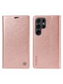 Калъф от еко кожа тип портмоне за Samsung Galaxy S24 Ultra - розов