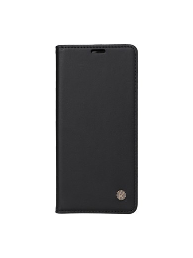 Калъф за телефон от еко кожа тип портмоне за Samsung Galaxy S25 Edge - черен