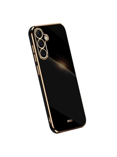 Предпазен удароустойчив гръб с галванизирана рамка за Samsung Galaxy S25+ - черен Предпазен удароустойчив гръб с галванизирана рамка за Samsung Galaxy S25+ - черен