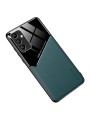 Предпазен гръб с покритие от еко кожа за Samsung Galaxy S25+ - зелен