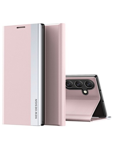 Калъф от еко кожа за Samsung Galaxy S25 - розов