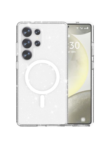 Удароустойчив блестящ предпазен гръб съвместим с Magsafe за Samsung Galaxy S25 Ultra Удароустойчив блестящ предпазен гръб съвместим с Magsafe за Samsung Galaxy S25 Ultra