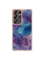Предпазен удароустойчив гръб с мраморни шарки за Samsung Galaxy S25 Ultra - лилав