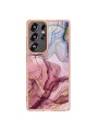 Предпазен удароустойчив гръб с мраморни шарки за Samsung Galaxy S25 Ultra - розов