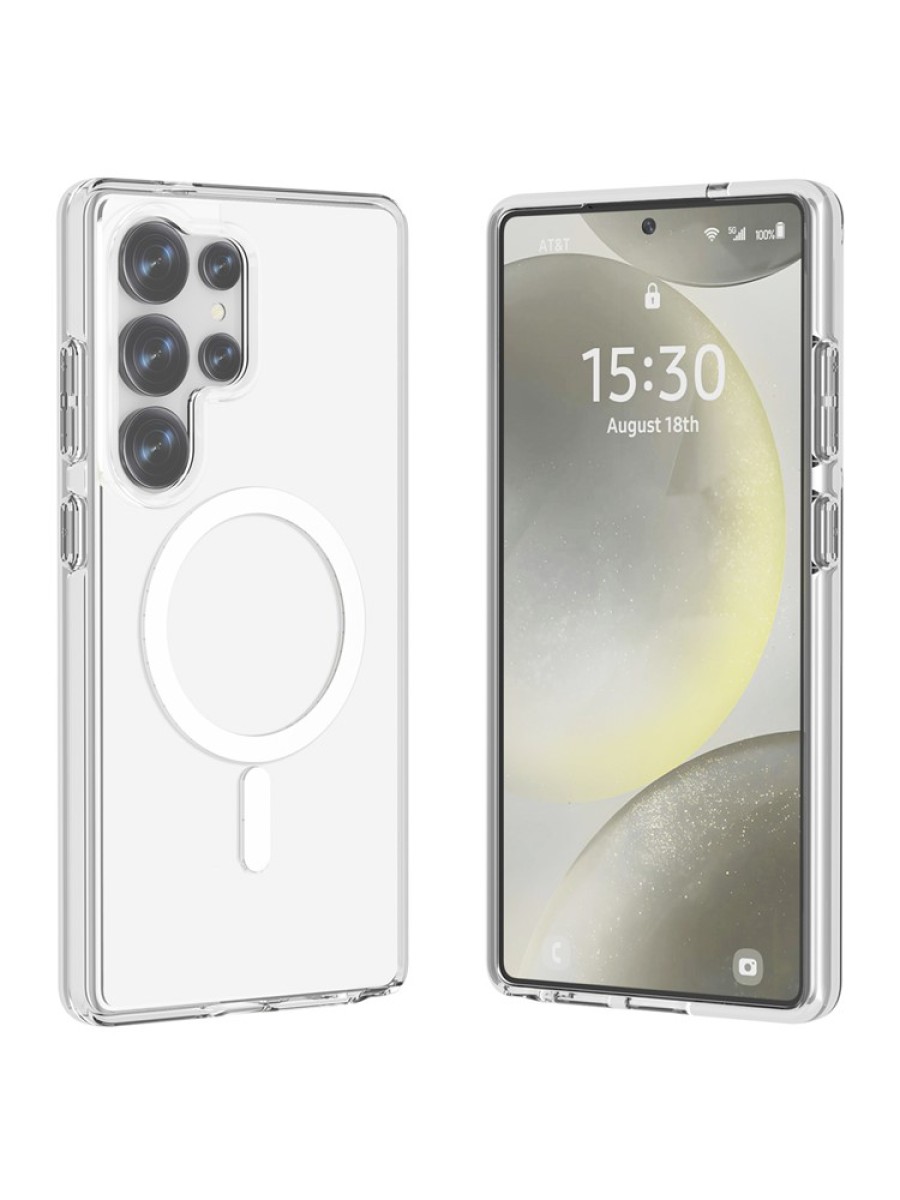 Удароустойчив предпазен гръб съвместим с Magsafe за Samsung Galaxy S25 Ultra - прозрачен