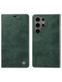 Калъф от еко кожа тип портмоне за Samsung Galaxy S25 Ultra - зелен