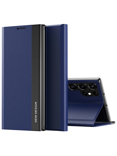 Калъф от еко кожа за Samsung Galaxy S25 Ultra - син Калъф от еко кожа за Samsung Galaxy S25 Ultra - син
