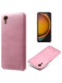 Предпазен гръб от eко кожа за Samsung Galaxy Xcover7 - розов