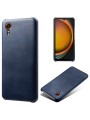 Предпазен гръб от eко кожа за Samsung Galaxy Xcover7 - син
