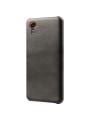 Предпазен гръб от eко кожа за Samsung Galaxy Xcover7 - черен