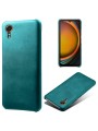 Предпазен гръб от eко кожа за Samsung Galaxy Xcover7 - зелен