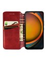 Калъф от еко кожа тип портмоне за Samsung Galaxy Xcover7 - червен