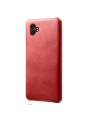 Устойчив на надраскване предпазен гръб от еко кожа за Samsung Galaxy XCover7 Pro - червен