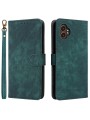 Калъф от еко кожа тип портмоне с RFID блокиране за Samsung Galaxy XCover7 Pro - зелен