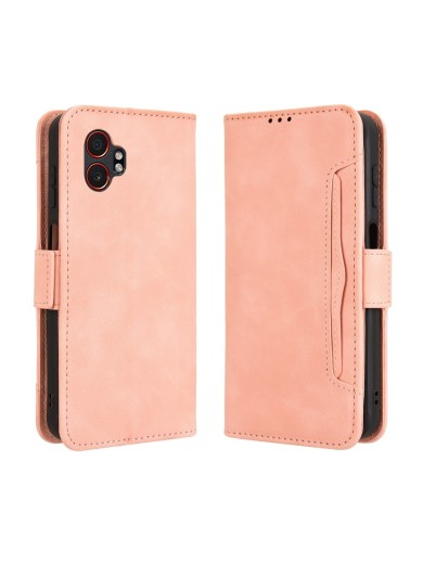 Калъф от еко кожа тип портмоне за Samsung Galaxy XCover7 Pro - розов