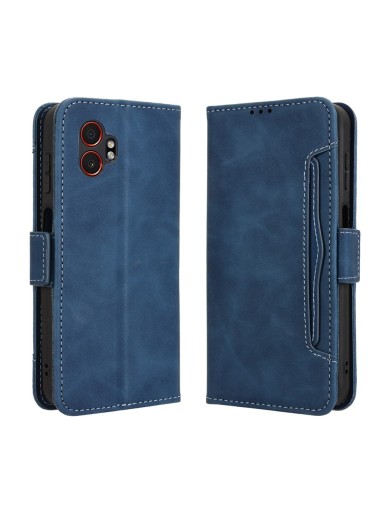 Калъф от еко кожа тип портмоне за Samsung Galaxy XCover7 Pro - син