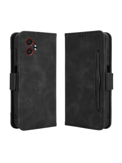 Калъф от еко кожа тип портмоне за Samsung Galaxy XCover7 Pro - черен