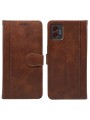 Калъф от еко кожа тип портмоне за Samsung Galaxy XCover7 Pro - кафяв