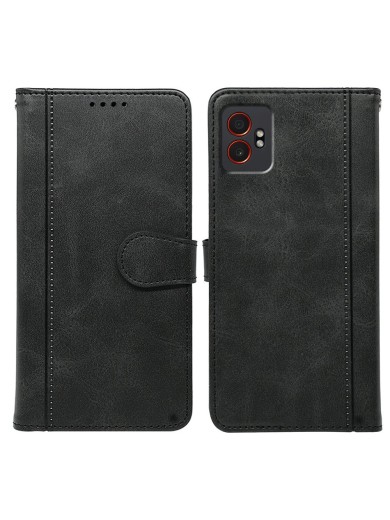 Калъф от еко кожа тип портмоне за Samsung Galaxy XCover7 Pro - черен