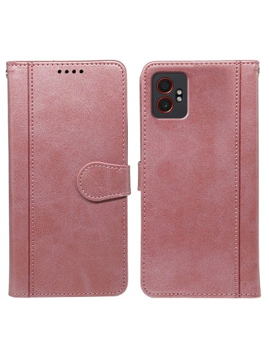 Калъф от еко кожа тип портмоне за Samsung Galaxy XCover7 Pro - розов